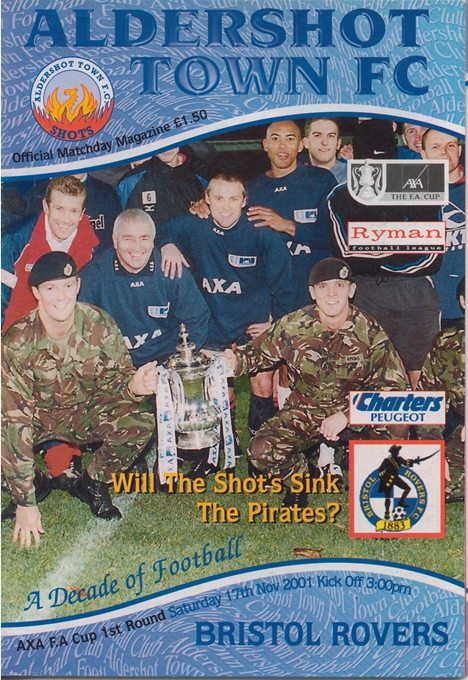 ALDERSHOT TOWN v BRISTOL ROVERS FA CUP ROUND 1 2001