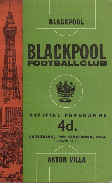 BLACKPOOL v ASTON VILLA LEAGUE DIVISION ONE 1964