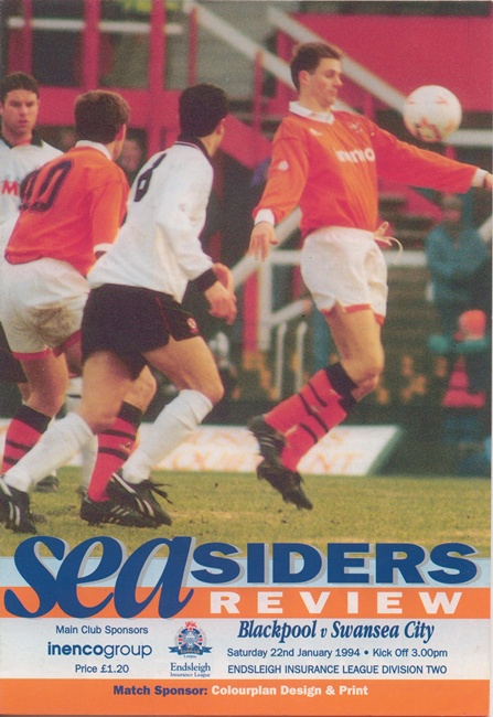 BLACKPOOL v SWANSEA CITY ENDSLEIGH LEAGUE TWO 1994
