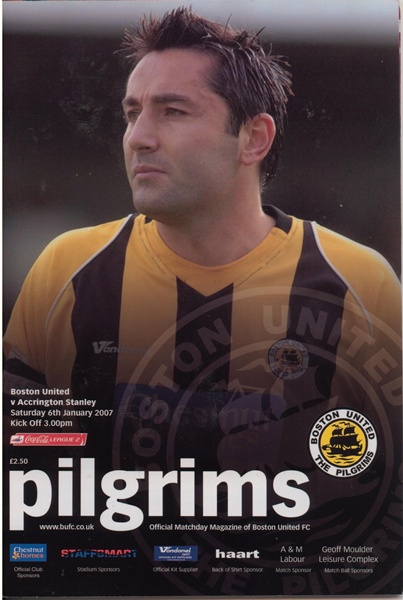 BOSTON UNITED v ACCRINGTON STANLEY LEAGUE DIV 2 2007