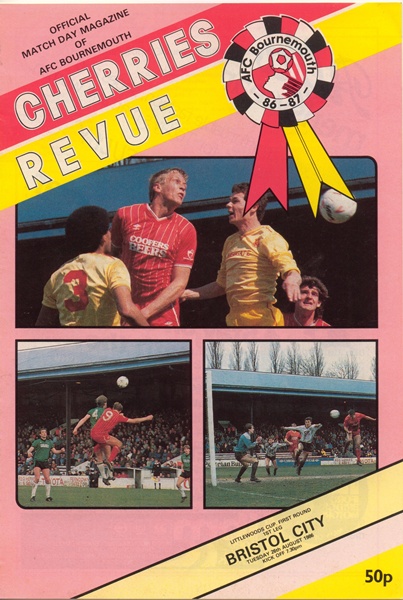 BOURNEMOUTH v BRISTOL CITY LEAGUE CUP 1ST ROUND 1986