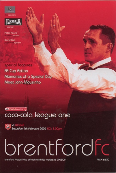 BRENTFORD v WALSALL COCA COLA LEAGUE ONE 2006