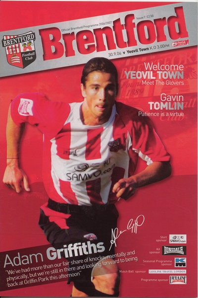 BRENTFORD v YEOVIL TOWN COCA COLA LEAGUE ONE 2006