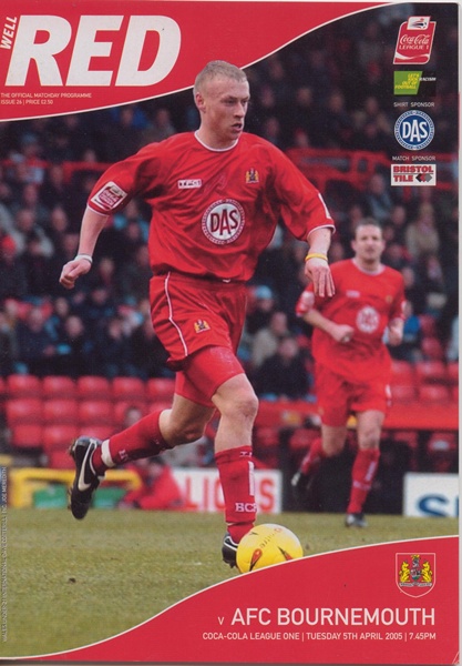 BRISTOL CITY v BOURNEMOUTH COCA COLA LEAGUE ONE 2005