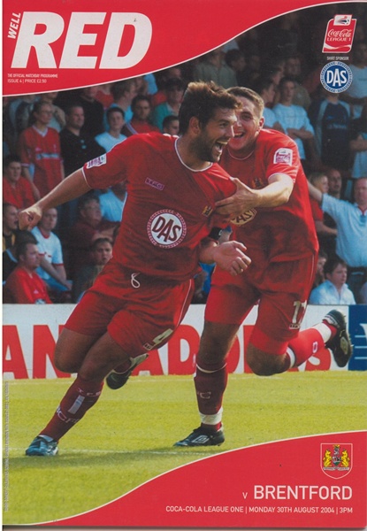 BRISTOL CITY v BRENTFORD COCA COLA LEAGUE ONE 2004