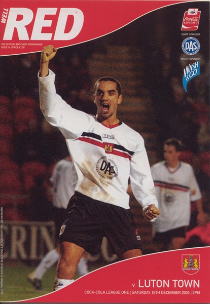 BRISTOL CITY v LUTON TOWN COCA COLA LEAGUE ONE 2004