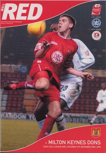 BRISTOL CITY v MILTON KEYNES DONS COCA C LEAGUE 1 2004