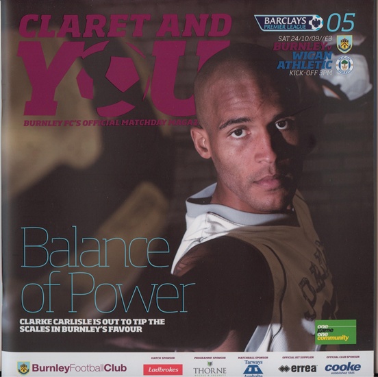 BURNLEY v WIGAN ATHLETIC PREMIER LEAGUE 2009
