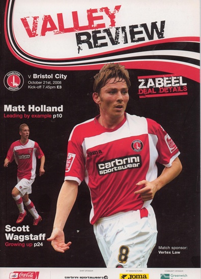 CHARLTON ATHLETIC v BRISTOL CITY CHAMPIONSHIP 2008