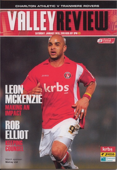 CHARLTON ATHLETIC v TRANMERE ROVERS LEAGUE ONE 2010