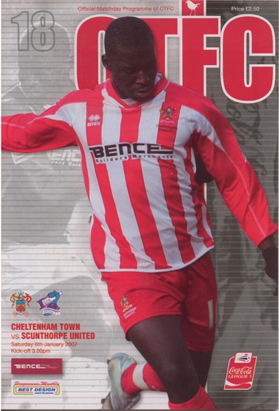 CHELTENHAM TOWN v SCUNTHORPE UTD LEAGUE ONE 2007