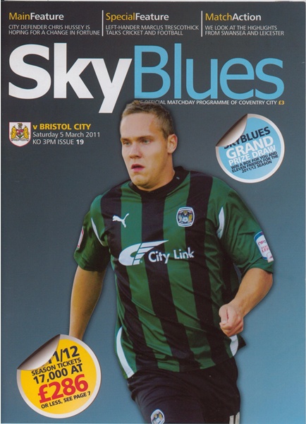 COVENTRY CITY v BRISTOL CITY CHAMPIONSHIP 2011