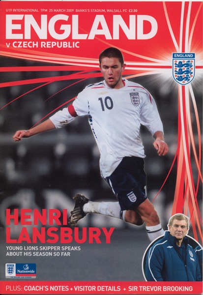 ENGLAND v CZECH REPUBLIC UNDER19 INTERNATIONAL 2009