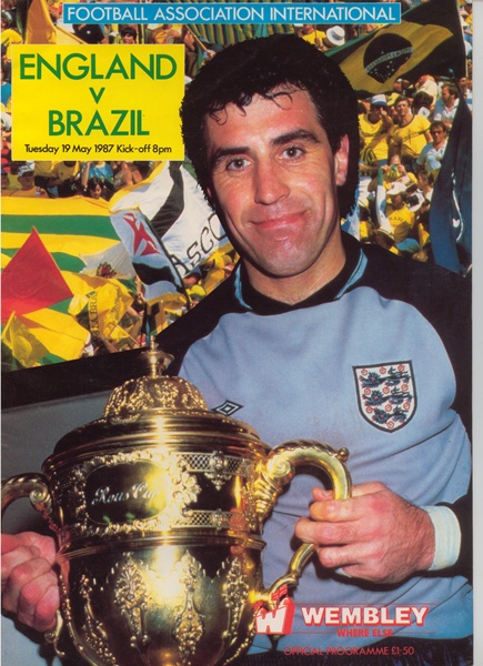 ENGLAND v BRAZIL FA INTERNATIONAL WEMBLEY 1987