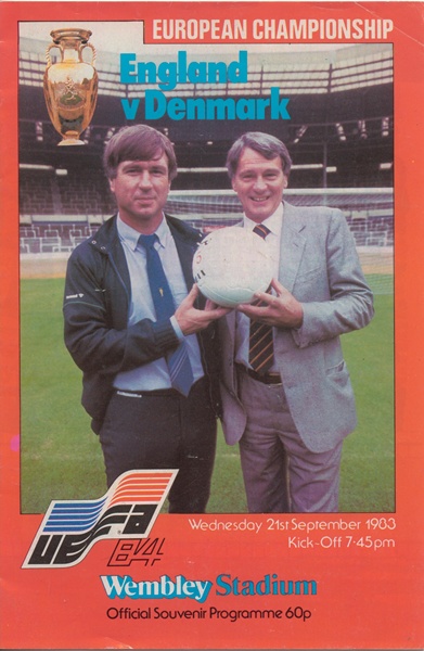 ENGLAND v DENMARK EUROPEAN CHAMPIONSHIP WEMBLEY 1983