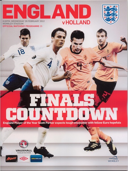 ENGLAND v HOLLAND FRIENDLY INTERNATIONAL WEMBLEY FEBRUARY 2012