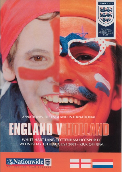 ENGLAND v HOLLAND WHITE HART LANE 2001