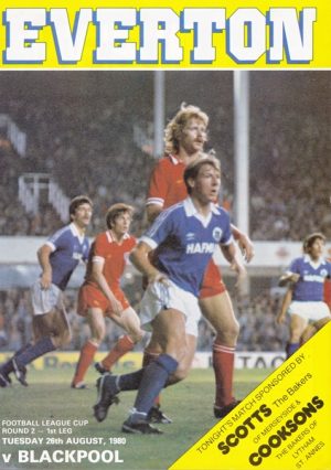 EVERTON v BLACKPOOL LEAGUE CUP ROUND TWO 1980/81