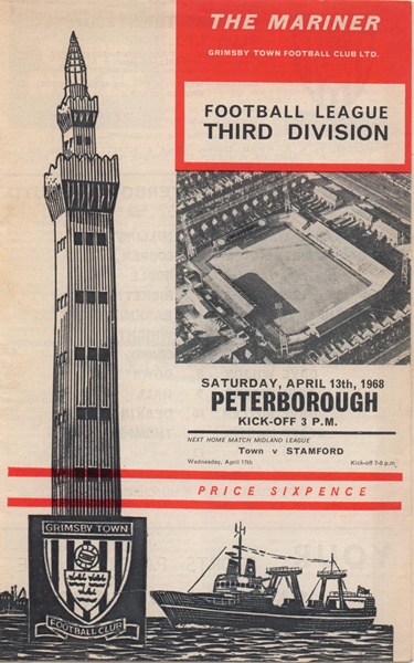 GRIMSBY TOWN v PETERBOROUGH UTD LEAGUE DIVISION 3  1968