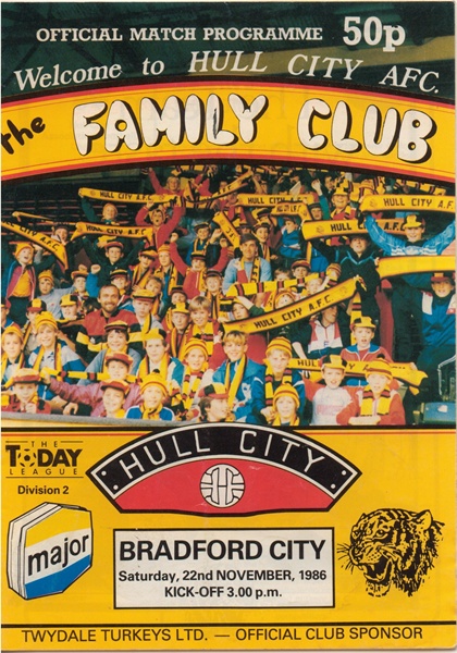 HULL CITY v BRADFORD CITY LEAGUE DIV 2 1986