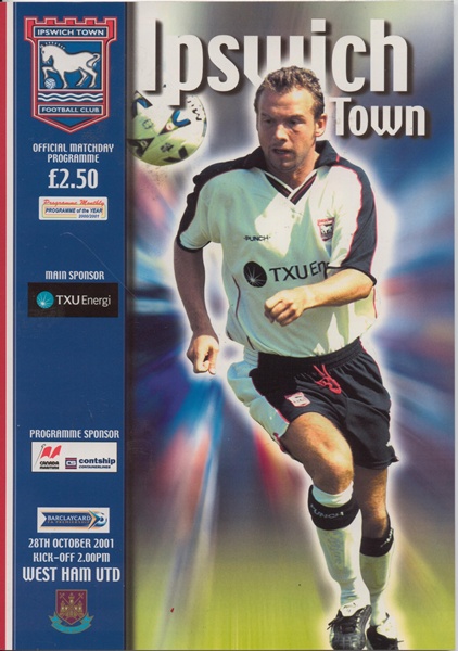 IPSWICH TOWN v WEST HAM UTD PREMIER LEAGUE 2001