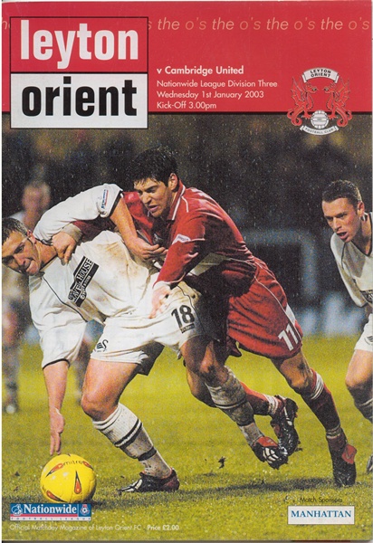 LEYTON ORIENT v CAMBRIDGE UNITED LEAGUE DIVISION 3 2003