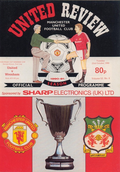 MANCHESTER UNITED v WREXHAM EUROPEAN CUP WNN'S CUP 2ND RND1990