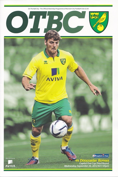 NORWICH CITY v DONCASTER ROVERS CAPITAL ONE CUP 2012