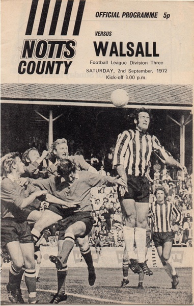 NOTTS COUNTY v WALSALL LEAGUE DIVISION 3 1972