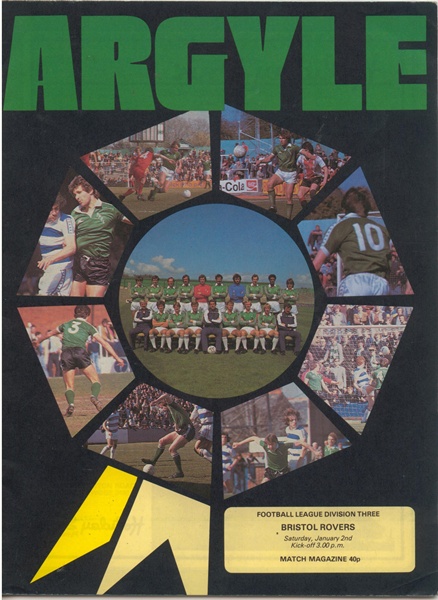PLYMOUTH ARGYLE v BRISTOL ROVERS LEAGUE DIVISION 3 1982