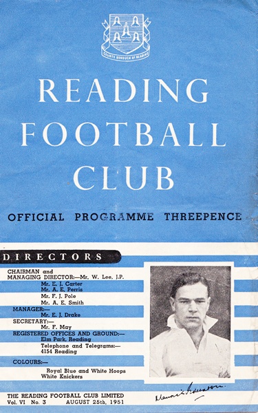 READING v BRISTOL CITY DIVISION 3 (SOUTH) 1951