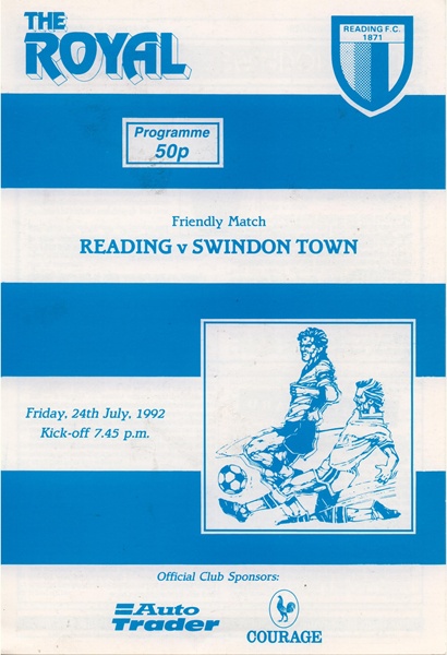 READING v SWINDON TOWN PRE SEASON FRIENDLY 1992