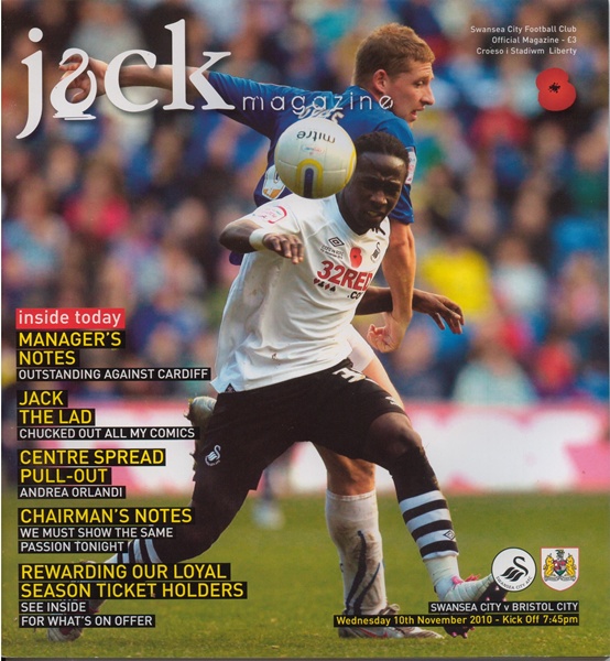 SWANSEA CITY v BRISTOL CITY CHAMPIONSHIP 2010