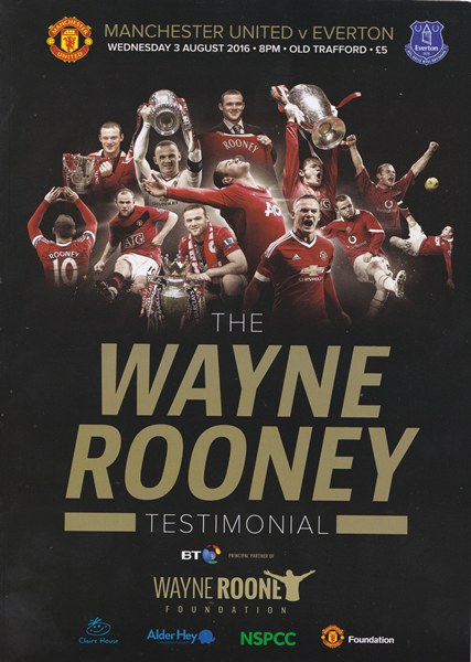 MANCHESTER UNITED v EVERTON WAYNE ROONEY TESTIMONIAL 2016/17