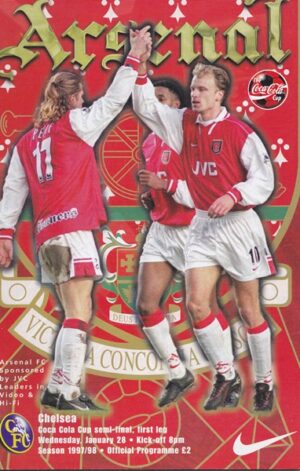 ARSENAL v CHELSEA LEAGUE CUP SEMI-FINAL FIRST LEG 1997/98