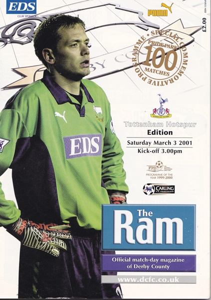Derby v Tottenham Premier League 2001