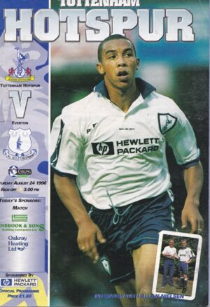 TOTTENHAM HOTSPUR v EVERTON PREMIER LEAGUE 1996/97
