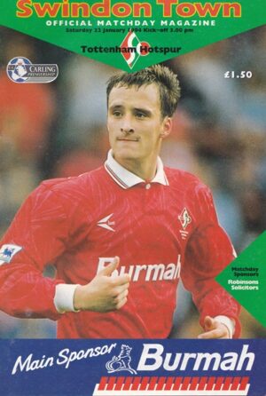 SWINDON TOWN v TOTTENHAM HOTSPUR PREMIER LEAGUE 1993/94