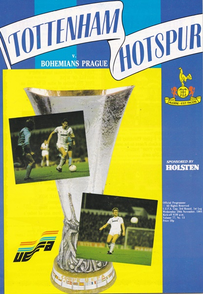 Tottenham v Bohemians Prague 1984