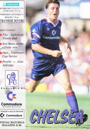 CHELSEA v TRANMERE ROVERS LEAGUE CUP ROUND 2 SECOND LEG 1991/92