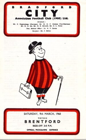 BRADFORD CITY v BRENTFORD LEAGUE DIVISION 4 1967/68