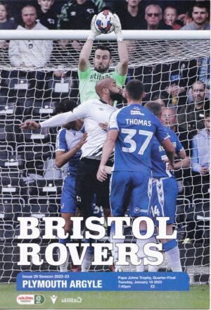 BRISTOL ROVERS v PLYMOUTH ARGYLE PAPA JOHNS TROPHY Q FINAL 2022/23
