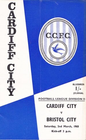 CARDIFF CITY v BRISTOL CITY LEAGUE DIVISION 2 1967/68
